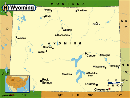 Wyoming map