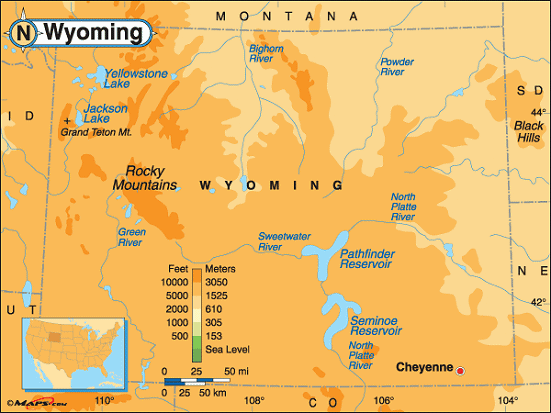 Wyoming map