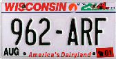 Wisconsin License Plate