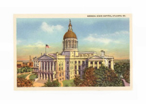 Georgia State Capitol Vintage Print
