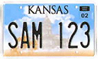Kansas License Plate