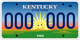 Kentucky License Plate