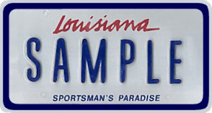 Louisiana License Plate