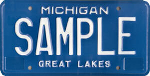 Michigan License Plate