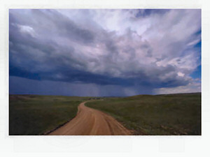 Storm Clouds Over North Dakota Prairie