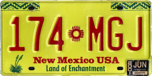 New Mexico License Plate