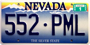 Nevada License Plate