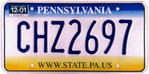 Pennsylvania License Plate