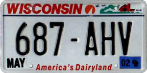 Wisconsin License Plate