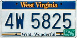 West Virginia License Plate