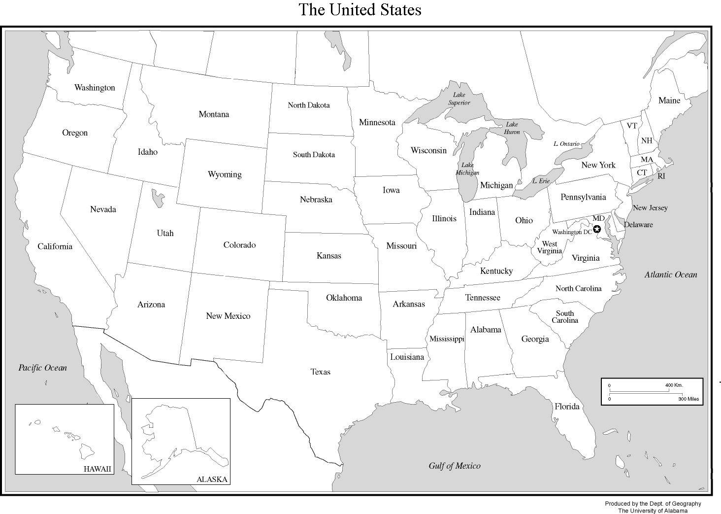 washington outline maps and map links