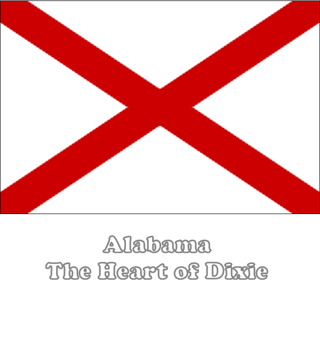 Large Horizontal Printable Alabama State Flag From Netstate Com