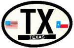 Texas Oval Decal