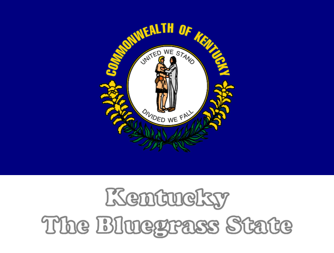 Large Horizontal Printable Kentucky State Flag From NETSTATE COM