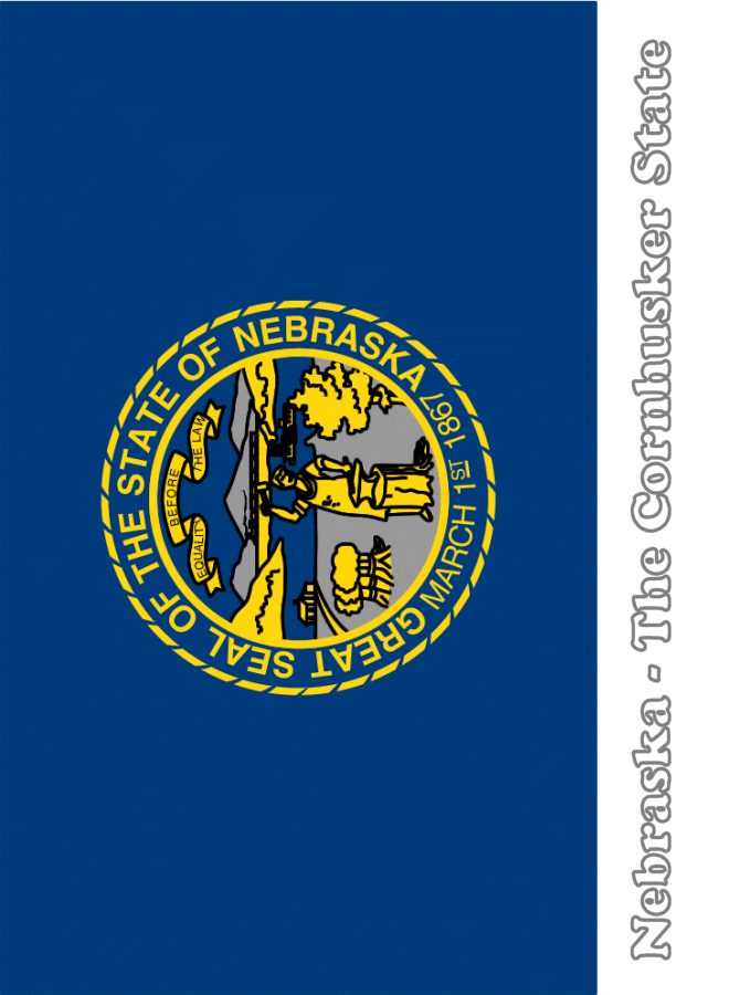 Large Vertical Printable Nebraska State Flag From Netstatecom