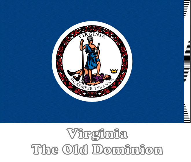 Large Horizontal Printable Virginia State Flag From Netstatecom
