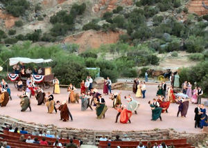 Pioneer amphitheater song and dance