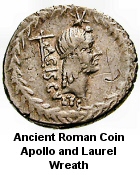 Roman coin - Apollo and Laurel Wreath