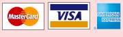 We accept MasterCard, Visa and American Express